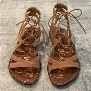 Sam Edelman beige gladiator sandals